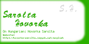 sarolta hovorka business card